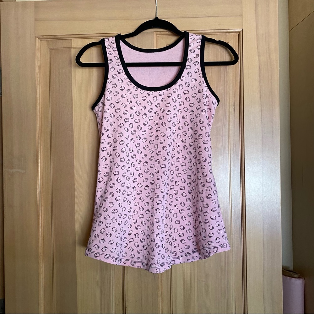 Hello Kitty Custom-Made Pink Racerback Tank Top
